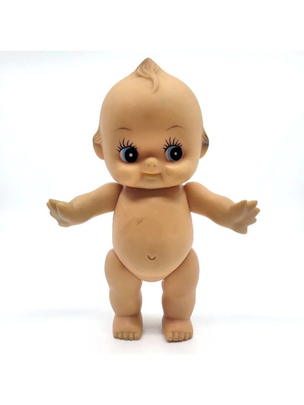 Vintage Kewpie Doll 7" Rubber Baby Figurine With Blue Eyes Adorable Collectible